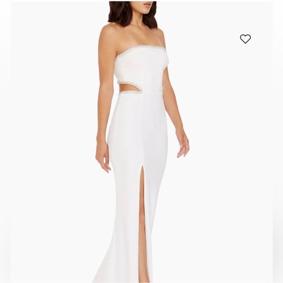 Dress the Population Ariana embellished cut-out gown bridal shower dress - Picture 1 of 7
